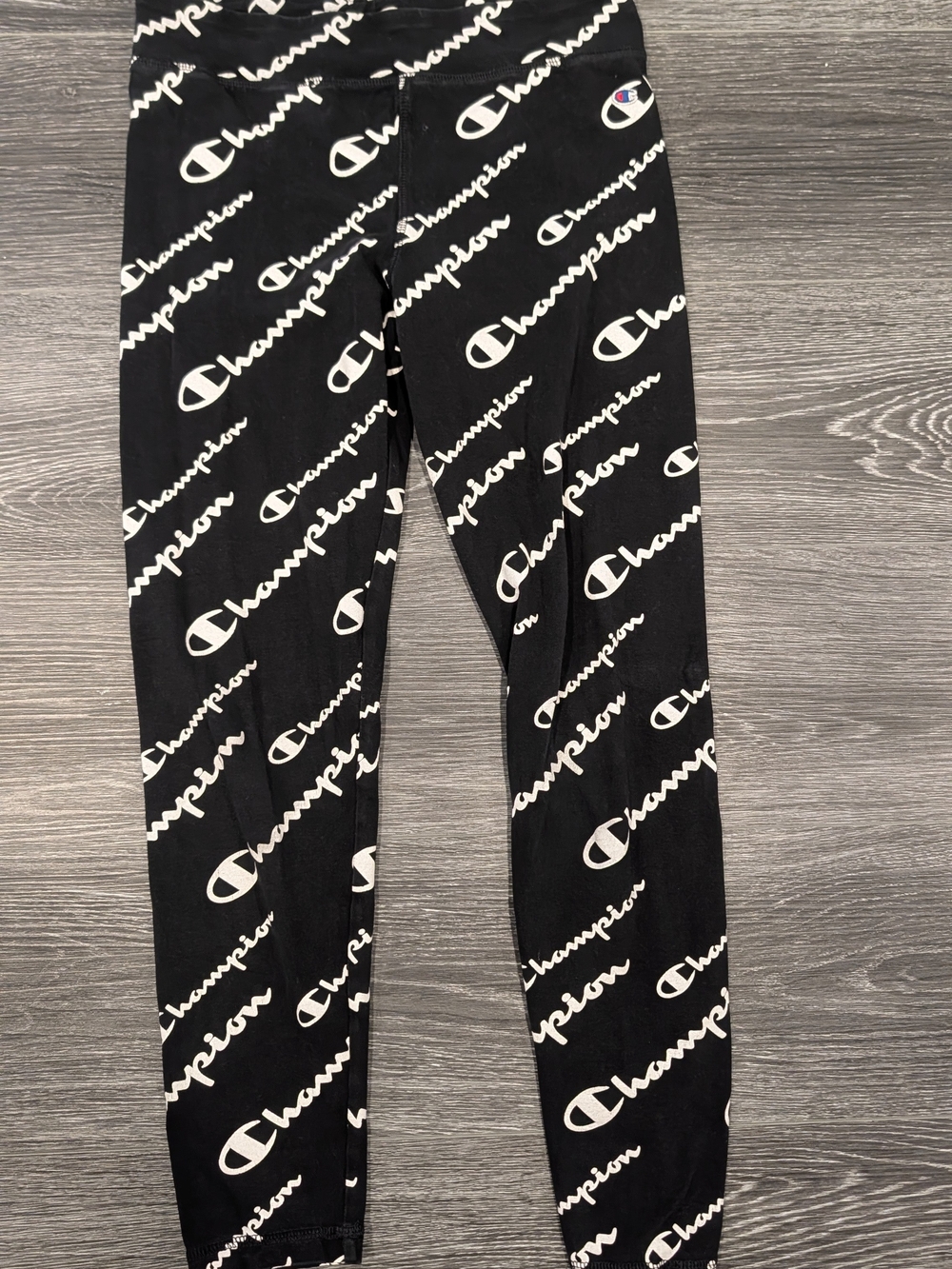 Champion Kids Black Logo Leggings